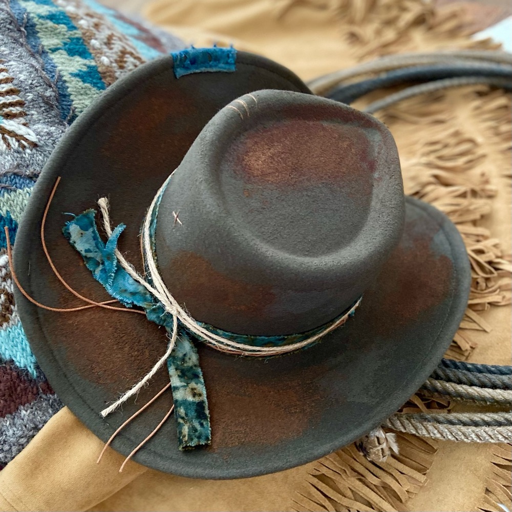 Western Cowboy Hat ⭐️NWT “The Abilene” Beaded Band Dark Olive Green(WOMENS) - Picture 5 of 13